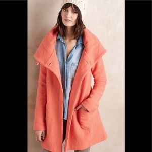 Moth by Anthropologie boiled wool sweater coat L